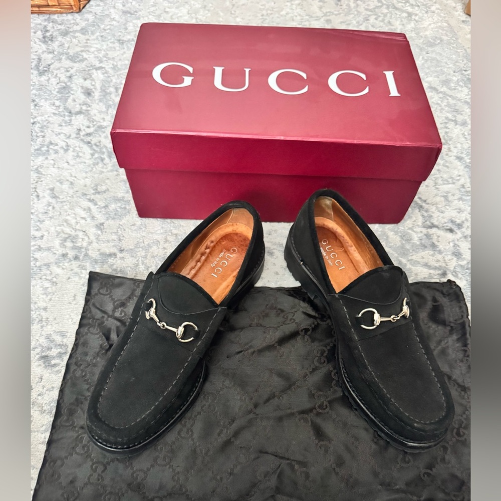 Gucci Black suede Loafers for women